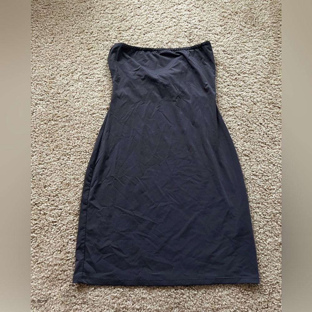 Strapless mini dress